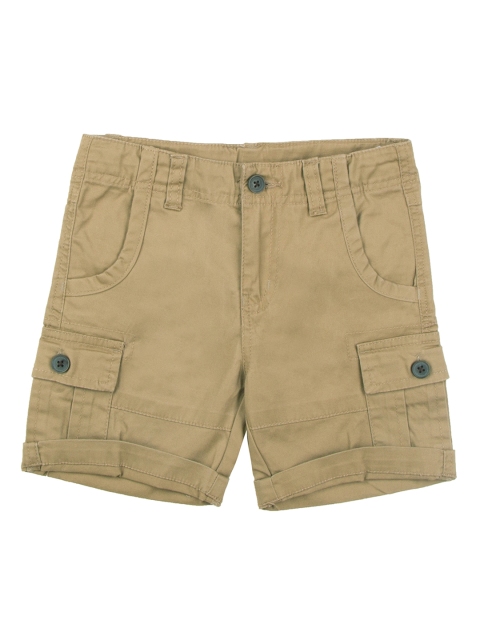 

Cherokee Boys Khaki Solid Regular Fit Cargo Shorts