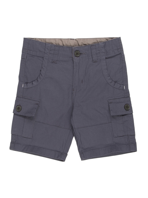 

Cherokee Boys Navy Blue Solid Regular Fit Cargo Shorts