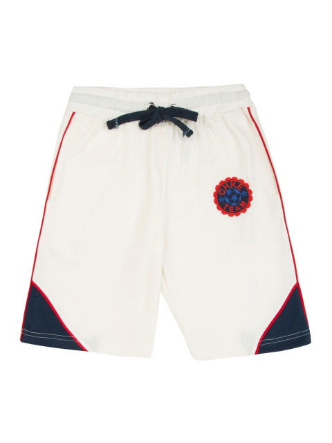 

Cherokee Boys White & Navy Blue Printed Regular Fit Regular Shorts