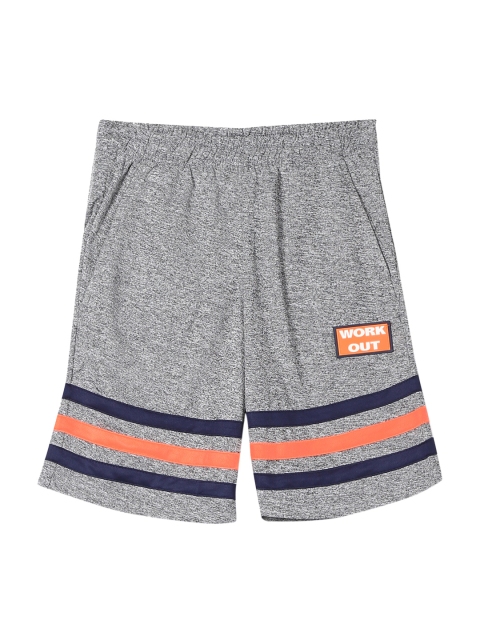 

Cherokee Boys Grey Melange Striped Regular Fit Regular Shorts