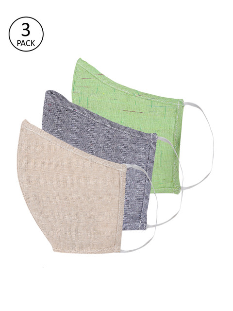 

Shakumbhari Unisex 3 Pcs 2 Ply Mask, Beige
