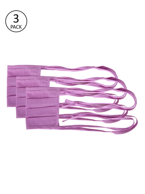 

Brand Shakumbhari Unisex Purple Pack Of 3 2-Ply Reusable Outdoor Masks