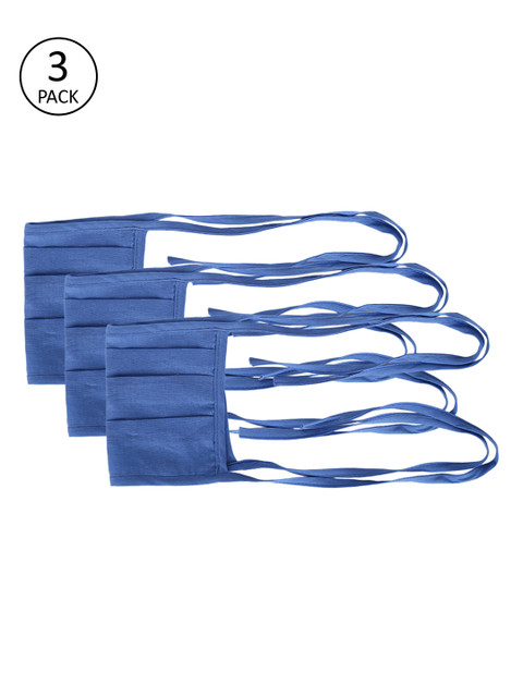 

Shakumbhari Unisex Blue 3 Pcs 2-Ply Reusable Outdoor Fabric Masks