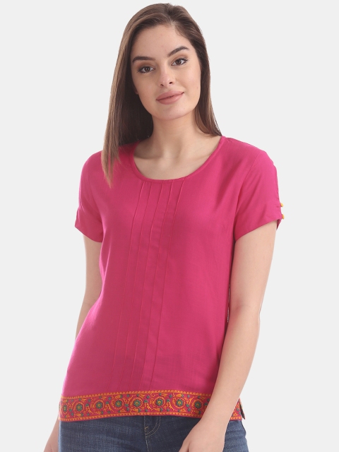 

Bronz Women Pink Solid Top