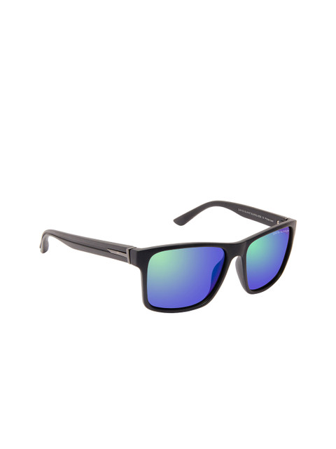 

David Blake Unisex Mirrored Polarised & UV-Protected Wayfarer Sunglasses SGDB2017x007CYC2, Blue