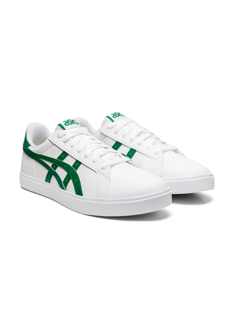 

ASICS Men White & Green Solid Classic CT Sneakers
