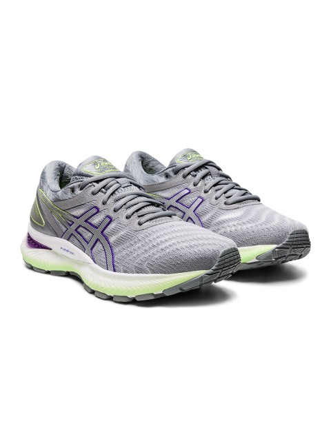 

ASICS Women White & Grey GEL-NIMBUS 22 Running Shoes