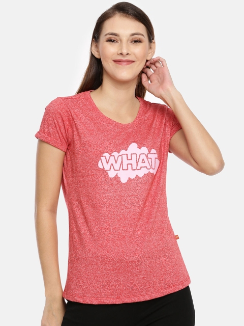 

GOLDSTROMS Women Red Printed Round Neck T-shirt