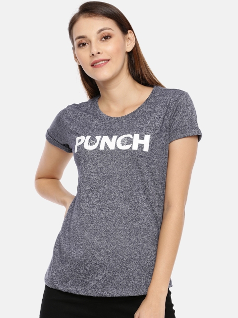 

GOLDSTROMS Women Blue & White Printed Round Neck T-shirt