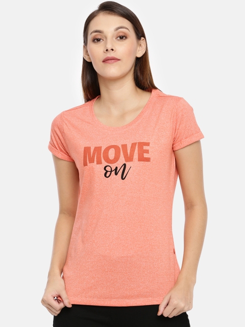 

GOLDSTROMS Women Orange Printed Round Neck T-shirt