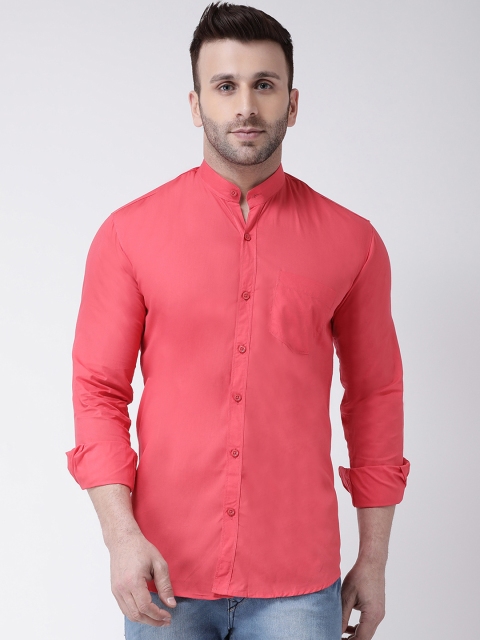 

hangup trend Men Pink Smart Slim Fit Solid Casual Shirt