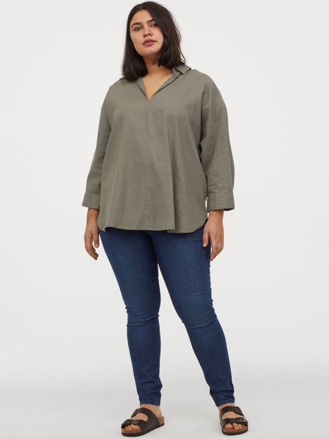 

H&M Women Blue Treggings Skinny Fit