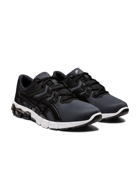 

ASICS Men Charcoal Grey and Black Woven Design Gel Quantum 90 2 Running Shoes