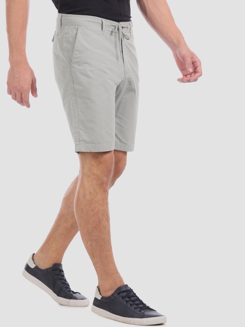 

Cherokee Men Grey Solid Slim Fit Regular Shorts