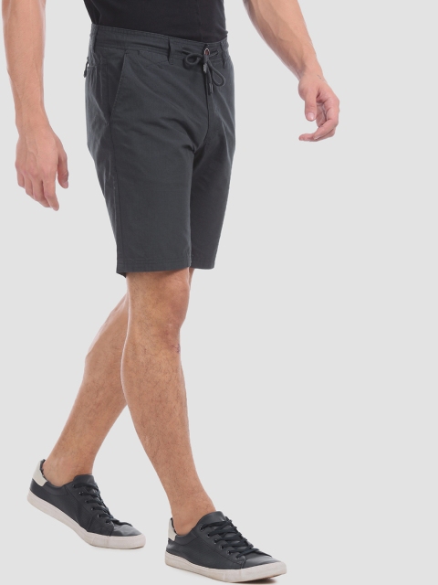 

Cherokee Men Charcoal Grey Solid Slim Fit Regular Shorts