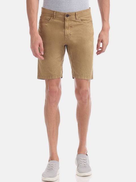 

Cherokee Men Beige Solid Slim Fit Regular Shorts