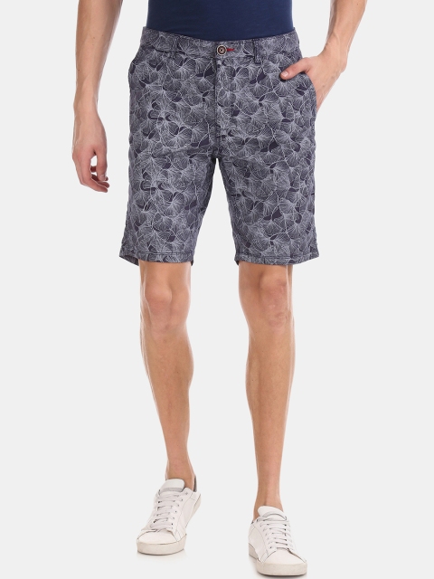 

Cherokee Men Blue Printed Slim Fit Regular Shorts