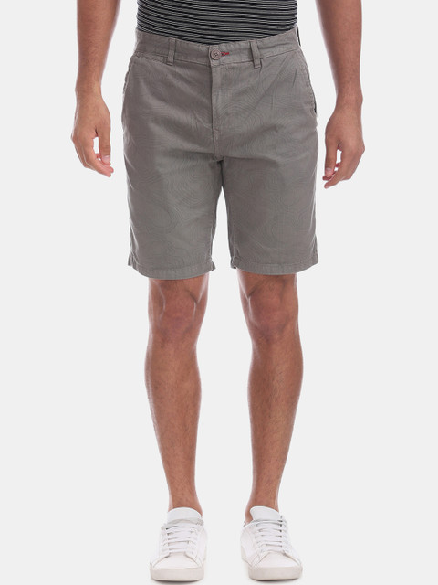 

Cherokee Men Grey Printed Slim Fit Regular Shorts