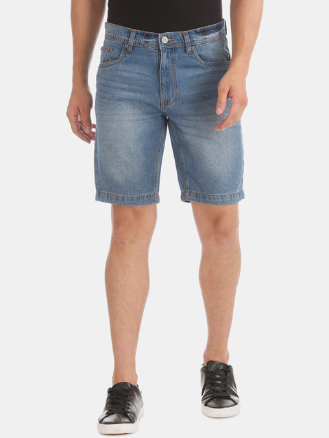 

Cherokee Men Blue Washed Slim Fit Denim Shorts
