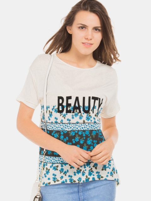 

Sugr Women White Printed Top