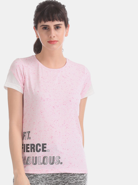 

Sugr Women Pink & Black Printed Top