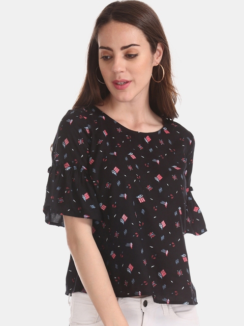 

Sugr Women Black Printed Top