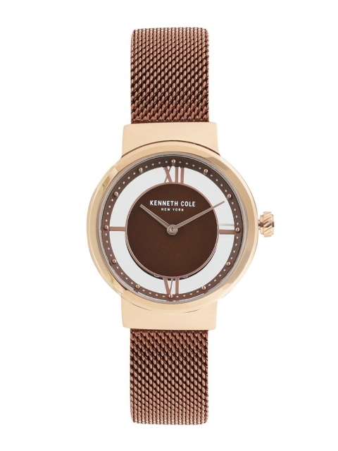 

Kenneth Cole Women Brown & Muted Gold-Toned Analogue Watch