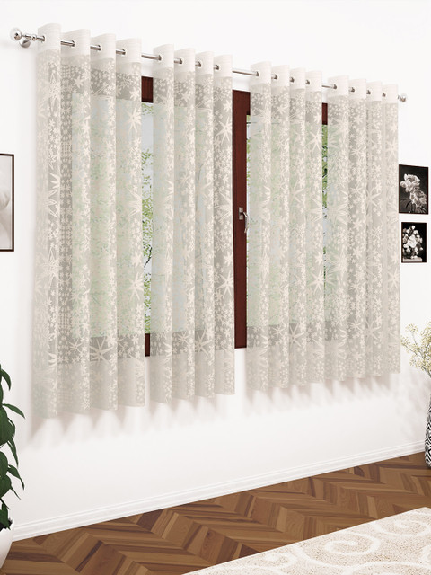 

Story@home Off-White Set of 4 Window Curtains