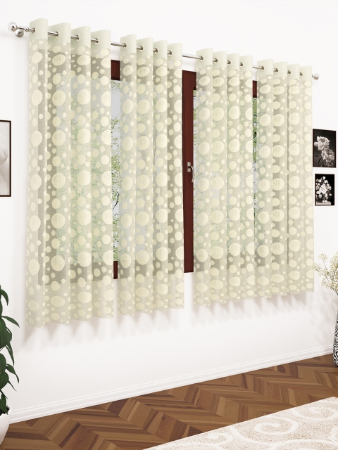 

Story@home Off-White Set of 4 200GSM Sheer Semi Window Curtains