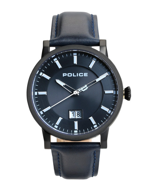 

Police Men Black & Navy Blue Leather Analogue Watch PL15404JSB02