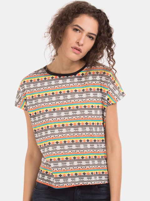 

Cherokee Women Multicoloured Printed Pure Cotton Top, Multi