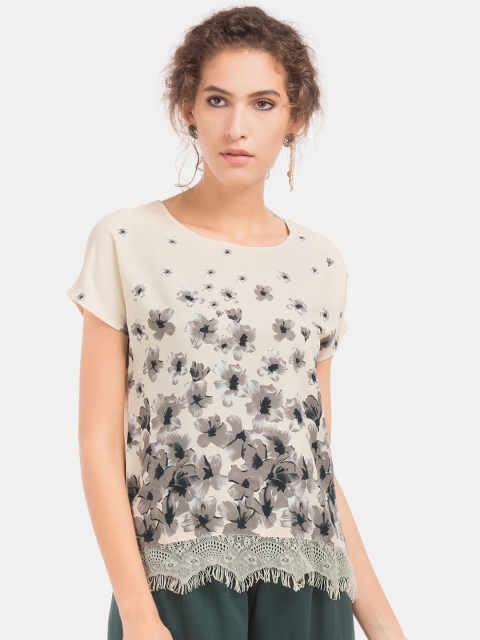 

Cherokee Women Beige Printed Top