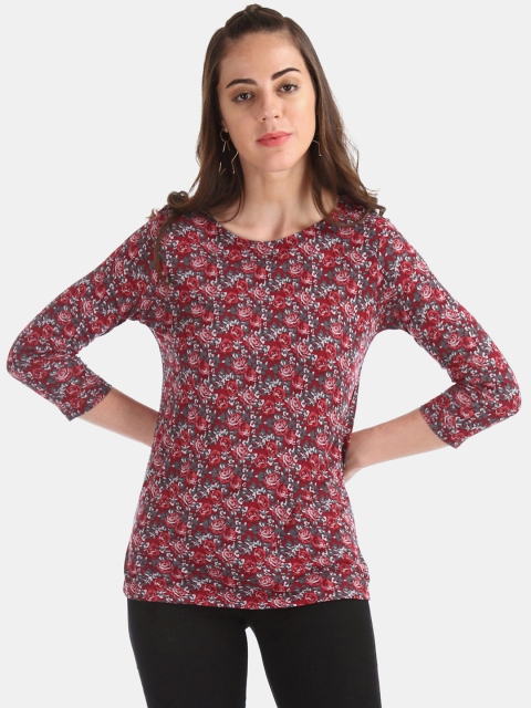 

Cherokee Women Red Printed Top