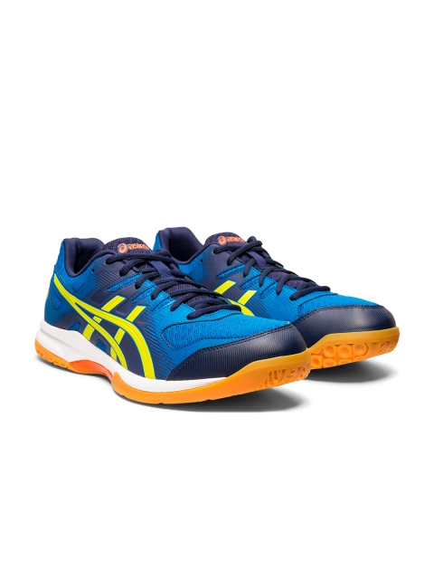 

ASICS Men Blue Woven Design Gel Rocket 9 Volleyball Shoes