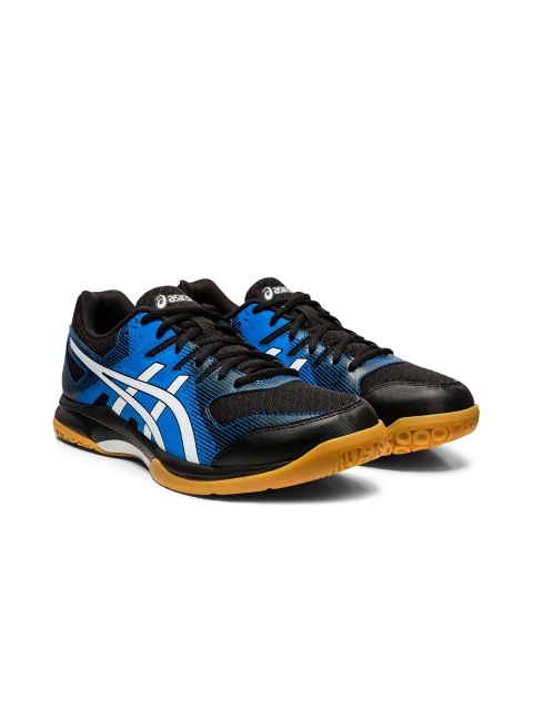 

ASICS Gel-Rocket 9 Men Black Blue Synthetic Badminton Shoes