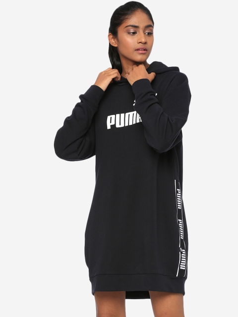 

Puma Women Black Amplified TR Printed T-shirt Dress