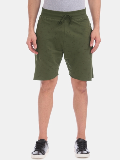 

Colt Men Olive Green Printed Regular Fit Shorts