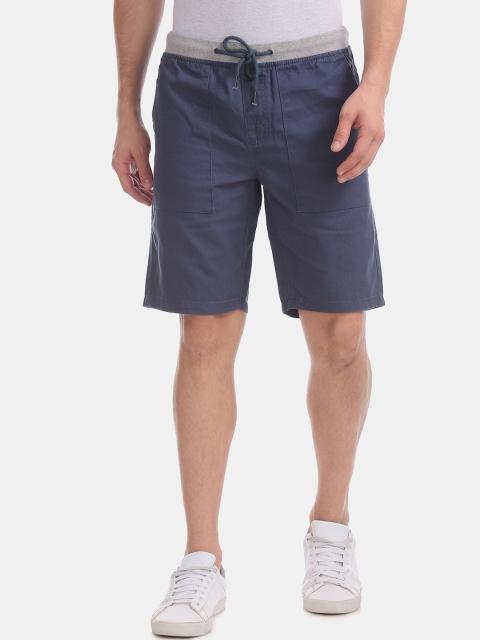 

Colt Men Navy Blue Solid Regular Fit Shorts