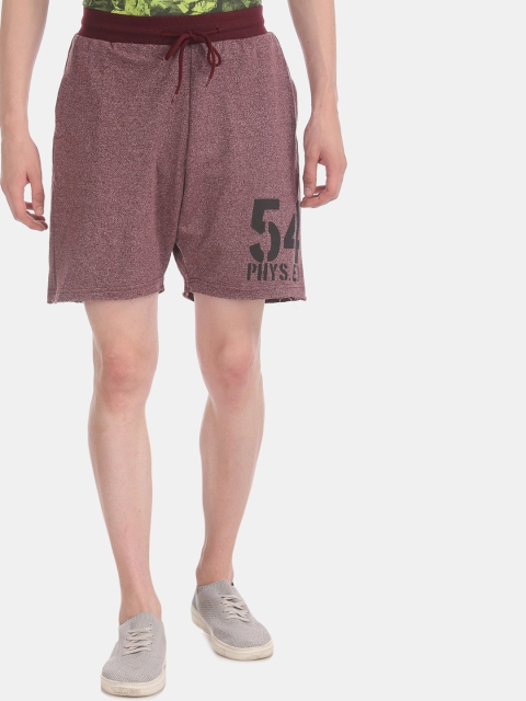 

Colt Men Maroon Printed Regular Fit Regular Shorts