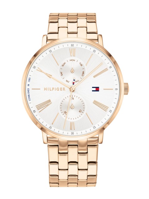

Tommy Hilfiger Women White & Gold Analogue Watch TH1782070W