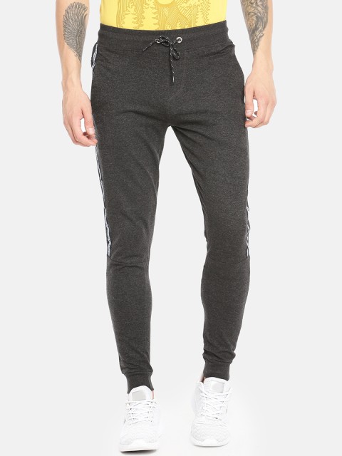 

ARDEUR Men Charcoal Grey Solid Joggers