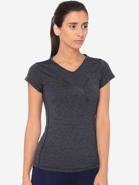 

Puma Women Grey Printed Heather Cat Round Neck T-shirt