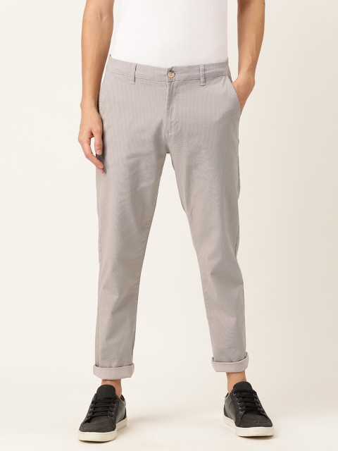 

FOREVER 21 Men Off-White Regular Fit Printed Regular Trousers