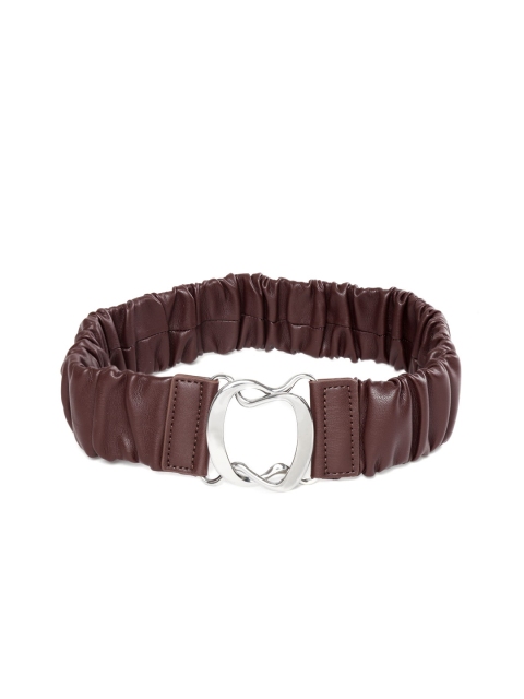 

MANGO Women Burgundy Solid Elasticated Belt