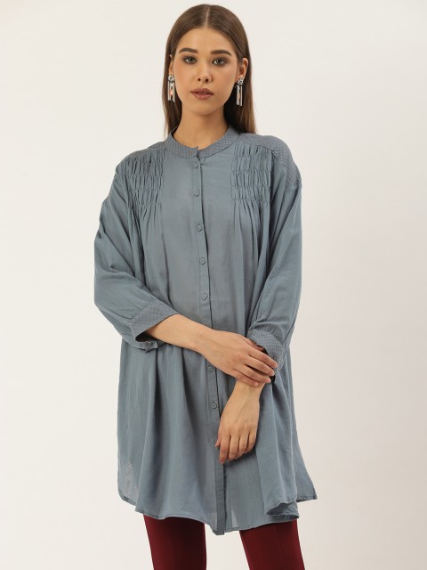 

Ritu Kumar Women Grey Solid Tunic