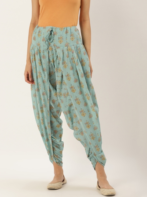 

Ritu Kumar Women Sea Green & Yellow Printed Dhoti Salwar
