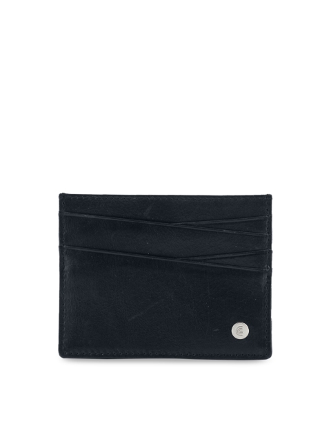 

CRUST Men Navy Blue Solid Genuine Leather Card Holder