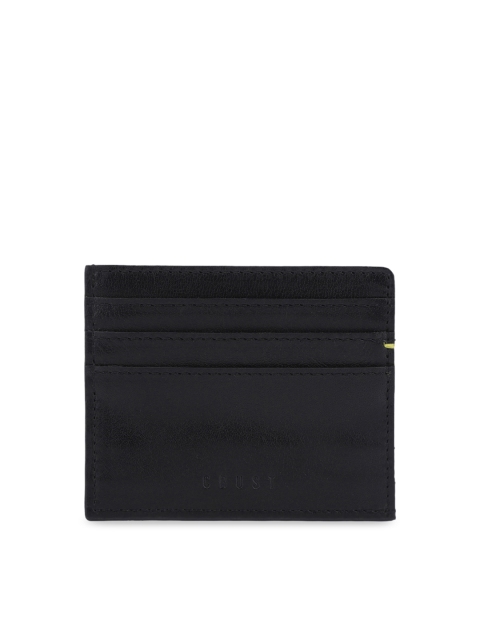 

CRUST Men Black Solid B.Vachetta Leather Card Holder