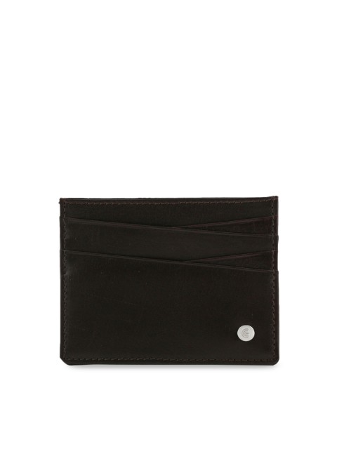 

CRUST Men Brown Solid Leather Card Holder