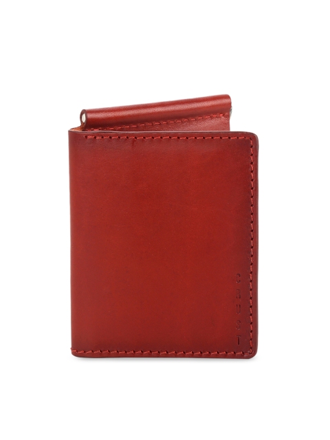 

CRUST Men Red Solid Leather Money Clip